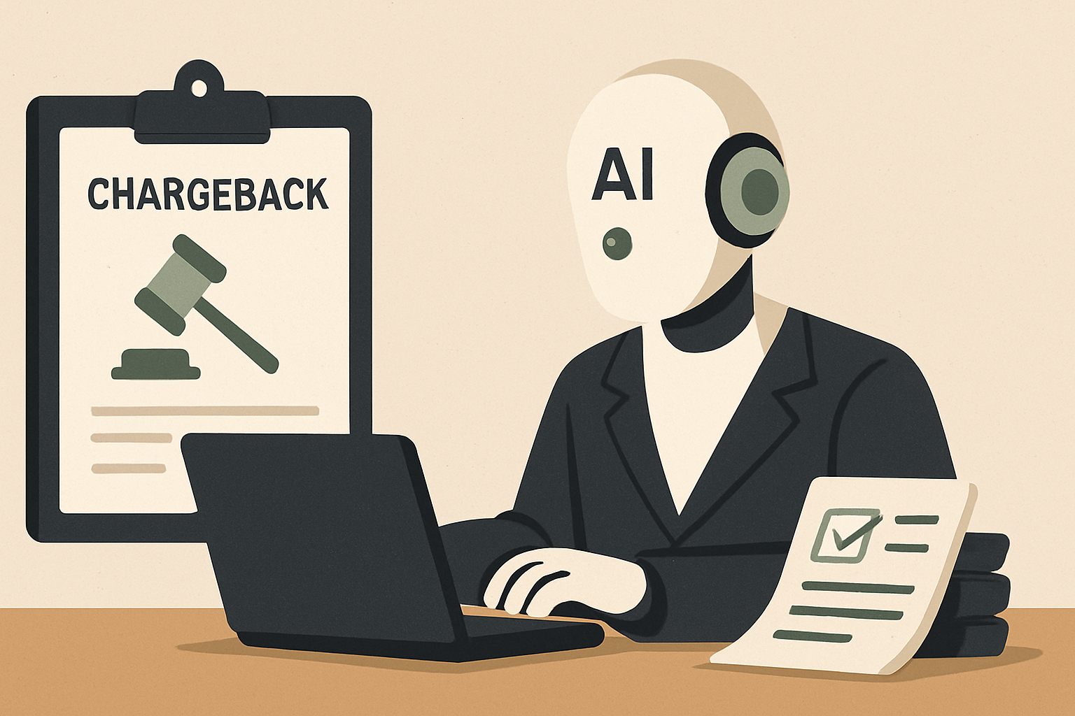 Illustrasjon for AI-agent for tilbakeføringer (chargebacks)