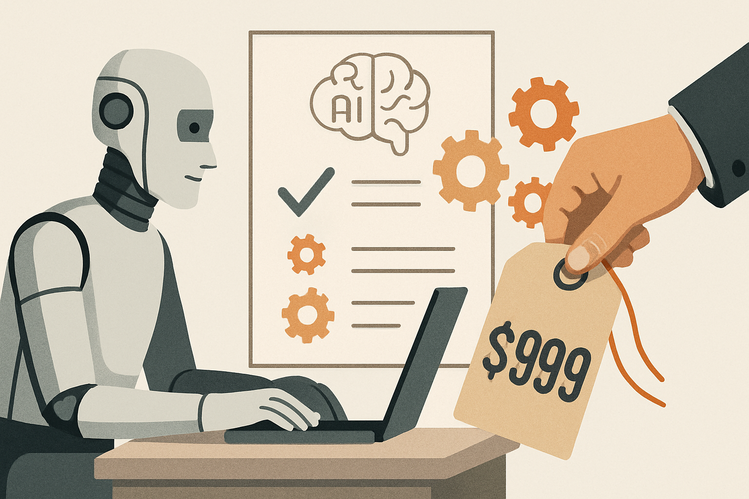 Illustrasjon for AI-revisjon som tjeneste — produktisert $999-audit for små bedrifter